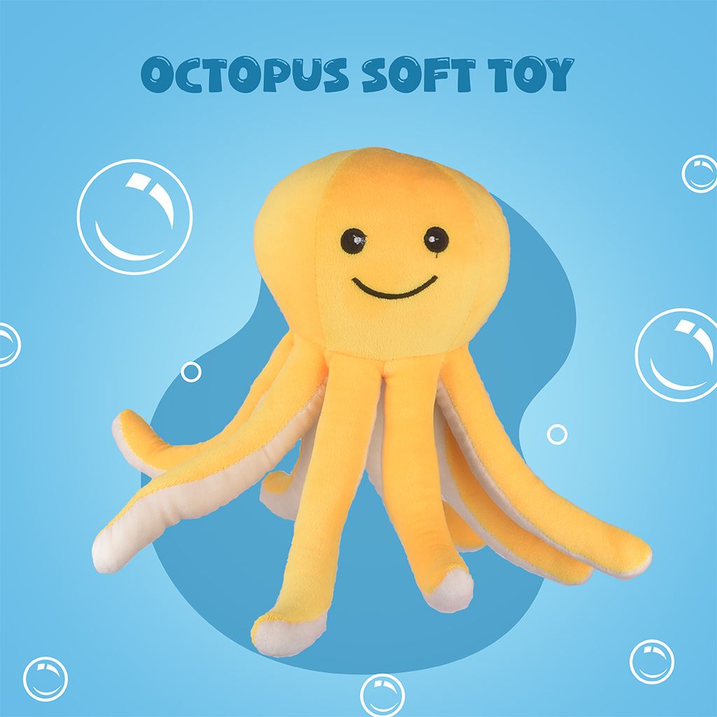 Octopus Soft Toys | Octopus Plush Toy (Grey) | Octopus Stuffed Animal | Stuffed Octopus Toy | Octopus Cuddly Toy | Kids Soft Toys | Children's Toys