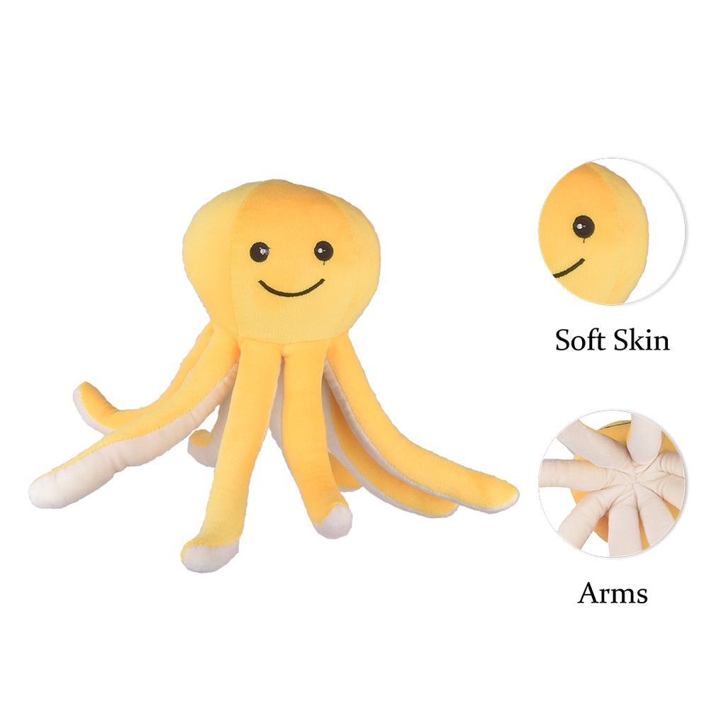 Octopus Soft Toys | Octopus Plush Toy (Grey) | Octopus Stuffed Animal | Stuffed Octopus Toy | Octopus Cuddly Toy | Kids Soft Toys | Children's Toys