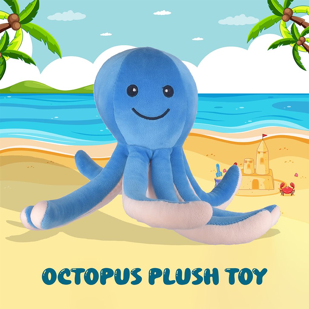 Octopus Soft Toys | Octopus Plush Toy (Grey) | Octopus Stuffed Animal | Stuffed Octopus Toy | Octopus Cuddly Toy | Kids Soft Toys | Children's Toys