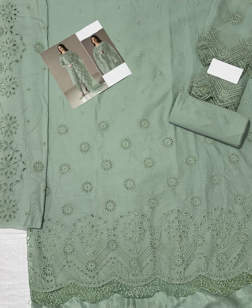 new summer wear pink cotton Pakistani suit for women