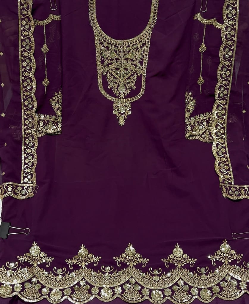 traditional sky blue georgette Patiala style suit for women