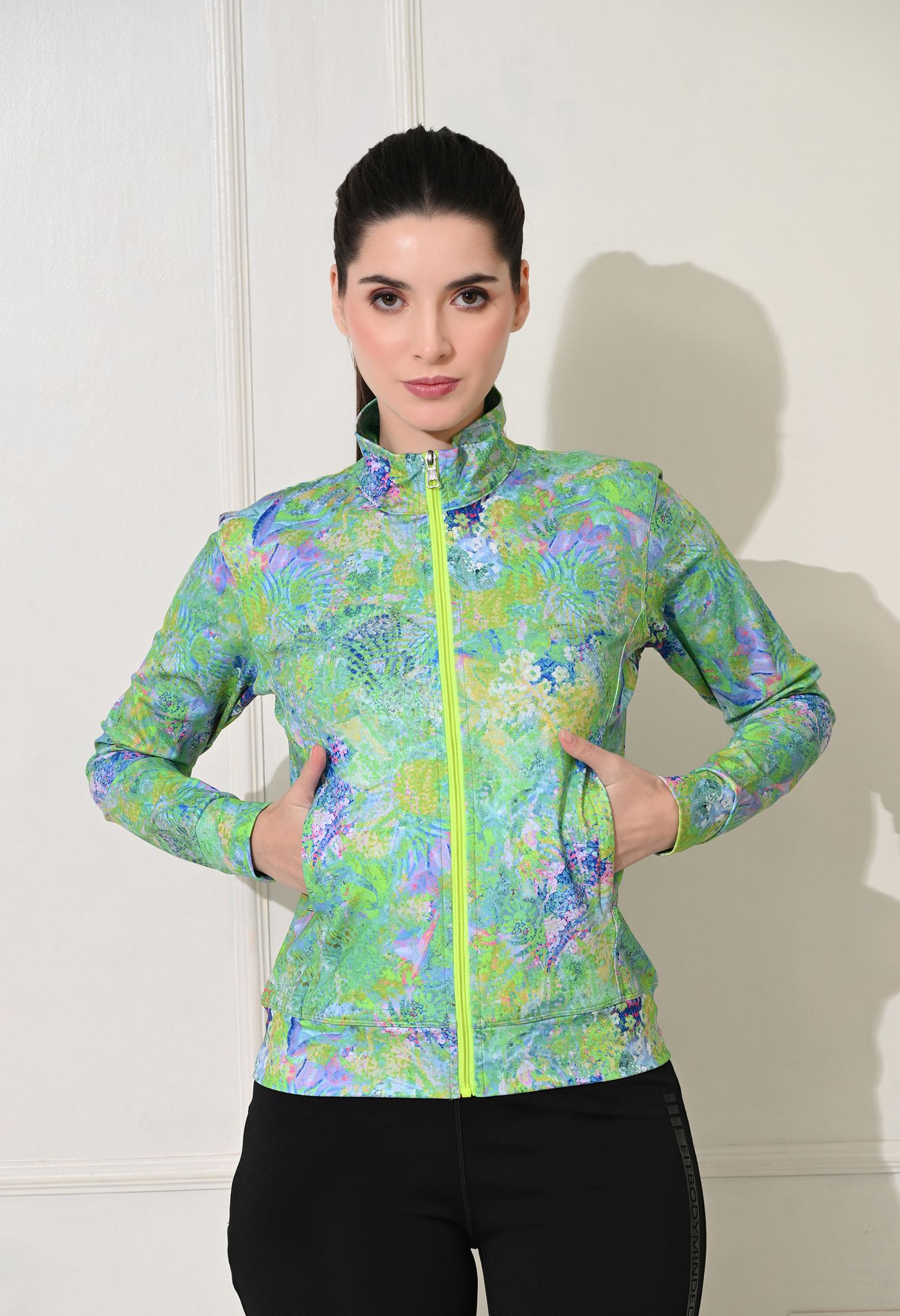 Body Smith Abstract Green Zipper