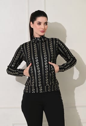 Body Smith Abstract Black Gold Zipper