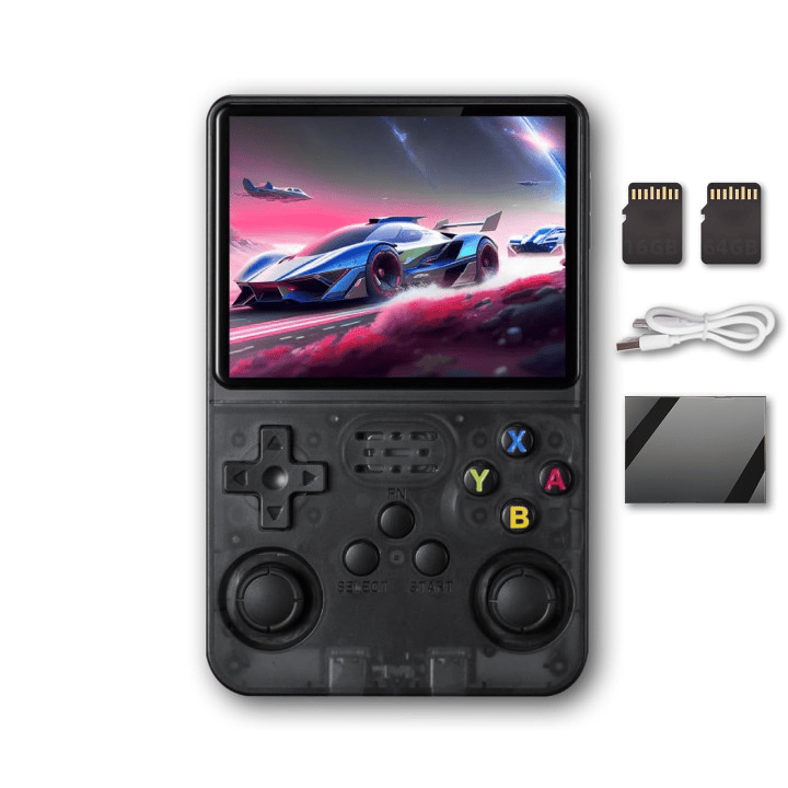 R36S Retro Game Console 3.5" IPS, 64GB 20000+ Games, 13+ Emulators, Portable Handheld for Kids/Adults (Multicolor)
