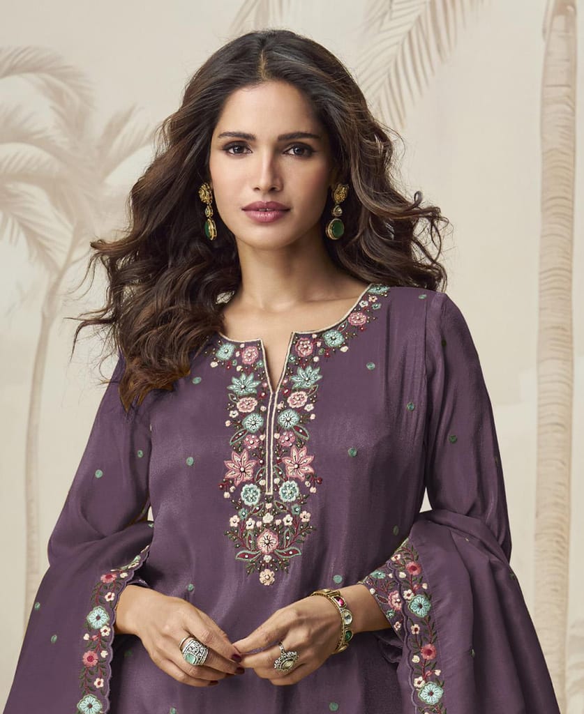 yellow simple and sober silk sharara suit for women ethnic wear