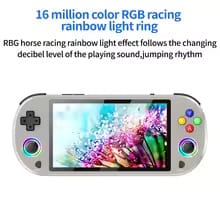 M22 Pro Handheld Retro Game Console 5.0'' IPS Screen Built In 20000+ Games Emulators With RGB LED Joystick Video Game 64GB (Multocolor)