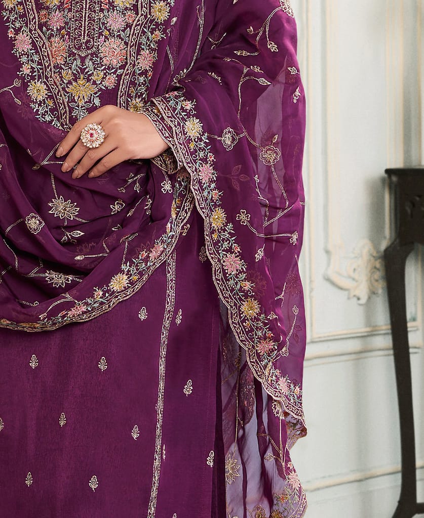 latest munga silk blue straight suit for women wear