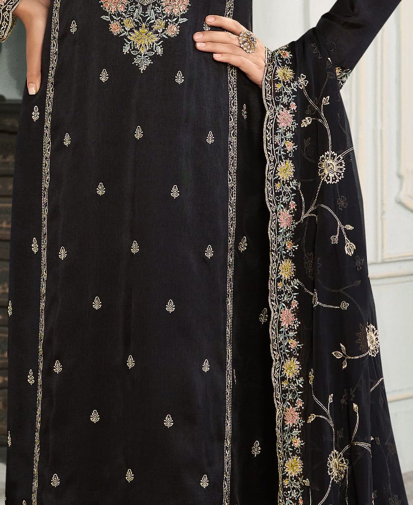 latest munga silk blue straight suit for women wear