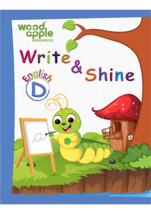 Write & Shine D (English) | Cursive Hand writing Practice Book for Kids (small cursive) | Ages 5-7 years | Learning Books for Childrens