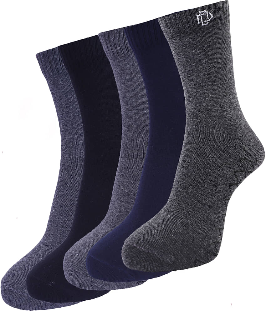 Dollar - Cotton Blend Multicolor Men's Full Length Socks ( Pack of 5 )