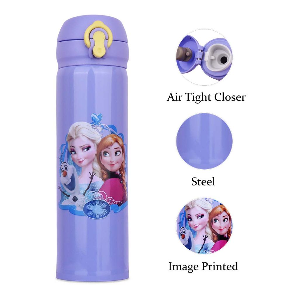 Elsa Water Bottle | Children's Water Bottle (Purple) | Elsa Bottle | Elsa Anna Water Bottle | Disney Elsa Water Bottle | Kids Water Bottle | Stainless Steel Water Bottle | Sipper Water Bottle | Insulated Water Bottle