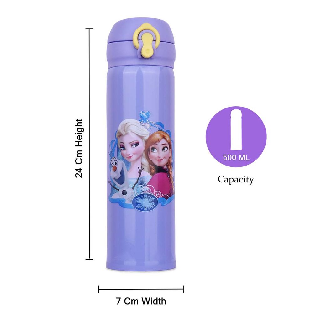Elsa Water Bottle | Children's Water Bottle (Purple) | Elsa Bottle | Elsa Anna Water Bottle | Disney Elsa Water Bottle | Kids Water Bottle | Stainless Steel Water Bottle | Sipper Water Bottle | Insulated Water Bottle