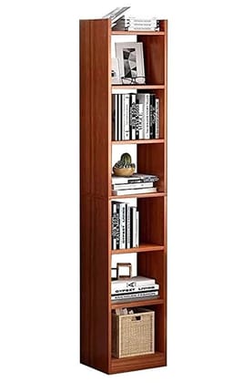 6 Layer Engineered Wood Bookshelf Multipurpose Home Decor Storage Rack Showcase Organizer for Living Room, Kitchen, Bedroom