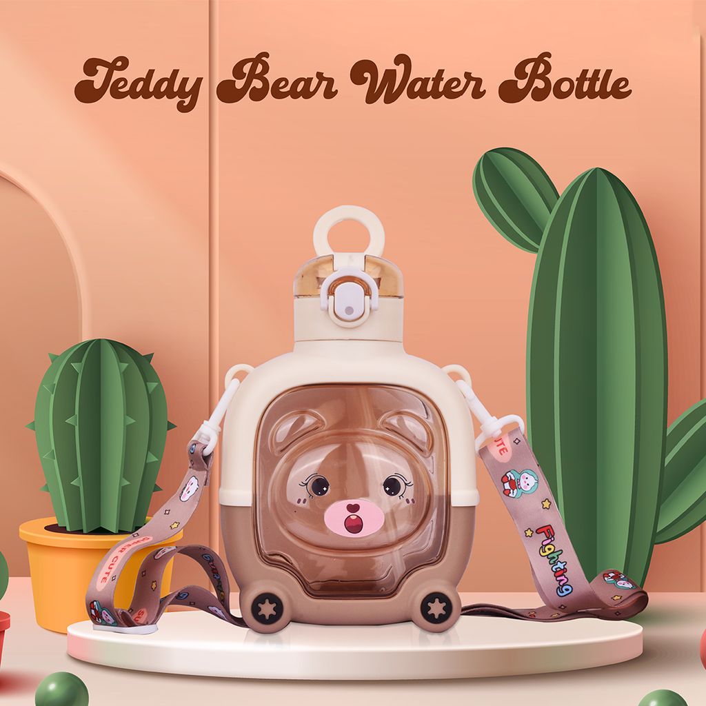 Teddy Bear Water Bottle | Kids Sipper Water Bottle | Cute Bear Water Bottle | Teddy Water Bottle | Water Bottle Teddy | Water Bottle Teddy Bear | Kids Water Bottle | Children's Water Bottle | School Kids Water Bottle | Sipper Water Bottle