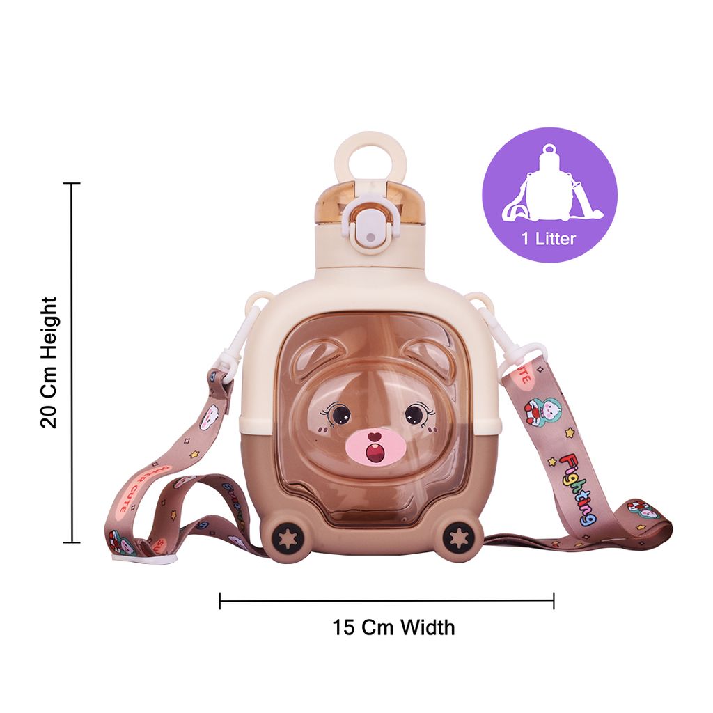 Teddy Bear Water Bottle | Kids Sipper Water Bottle | Cute Bear Water Bottle | Teddy Water Bottle | Water Bottle Teddy | Water Bottle Teddy Bear | Kids Water Bottle | Children's Water Bottle | School Kids Water Bottle | Sipper Water Bottle