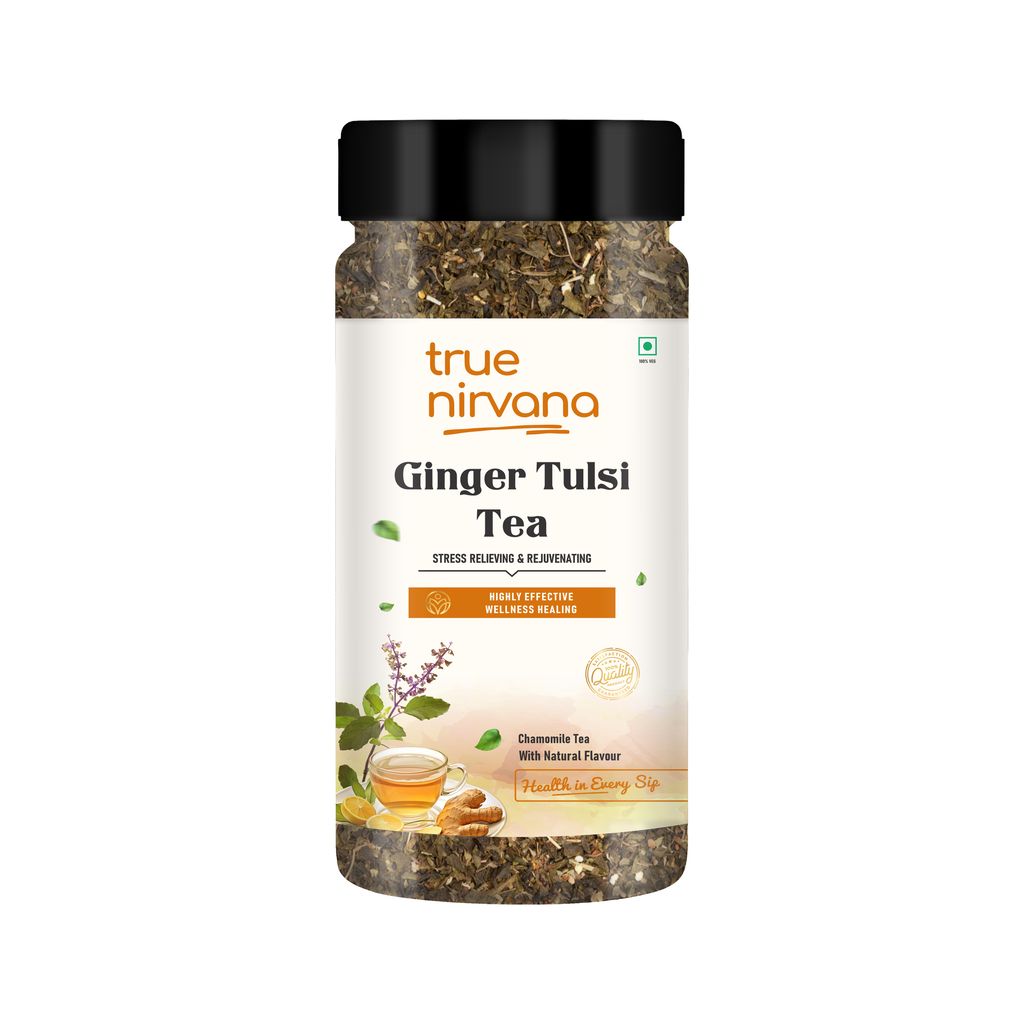 True Nirvana Ginger Tulsi Tea - Stress Relieving & Rejuvenating