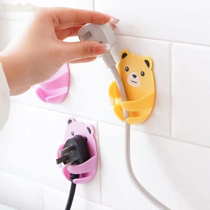 Cute Bear Cable Organizer for Cords and Wires - Wall Mounted Cute Bear Cable Organizer for Cords and Wires - Wall Mounted