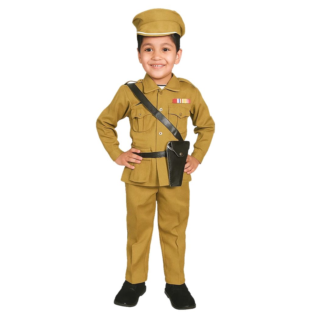 Wanna Party National Hero Costume,Police Costume with accessories, Community Helper Costume for Kids , Fancy Dress Costumes for Kids for School Pretend Plays & Dress Up Competition
