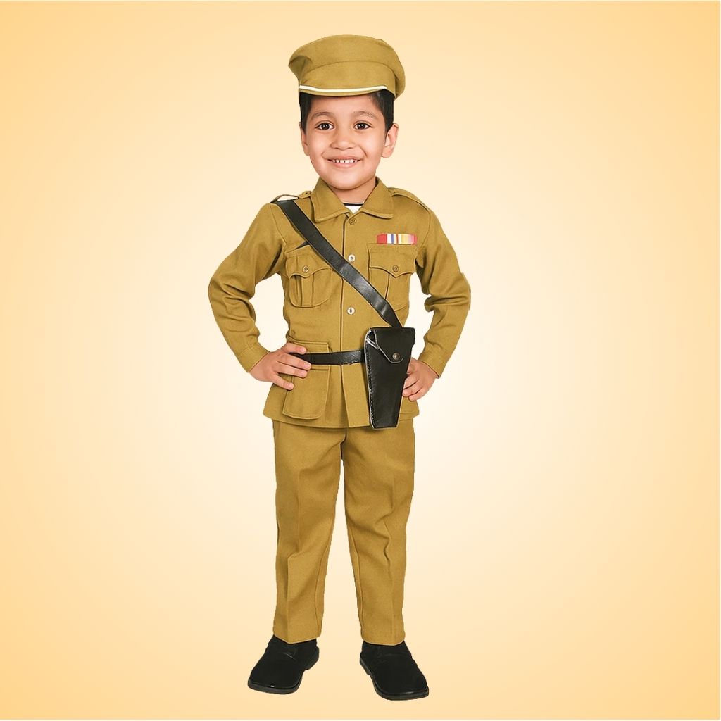 Wanna Party National Hero Costume,Police Costume with accessories, Community Helper Costume for Kids , Fancy Dress Costumes for Kids for School Pretend Plays & Dress Up Competition