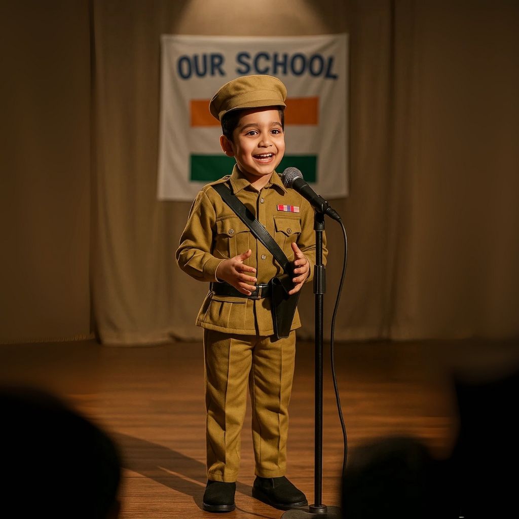 Wanna Party National Hero Costume,Police Costume with accessories, Community Helper Costume for Kids , Fancy Dress Costumes for Kids for School Pretend Plays & Dress Up Competition