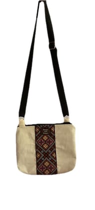 Ethnic Mobile Sling Bag with Decorative Lace – Mini Crossbody Bag