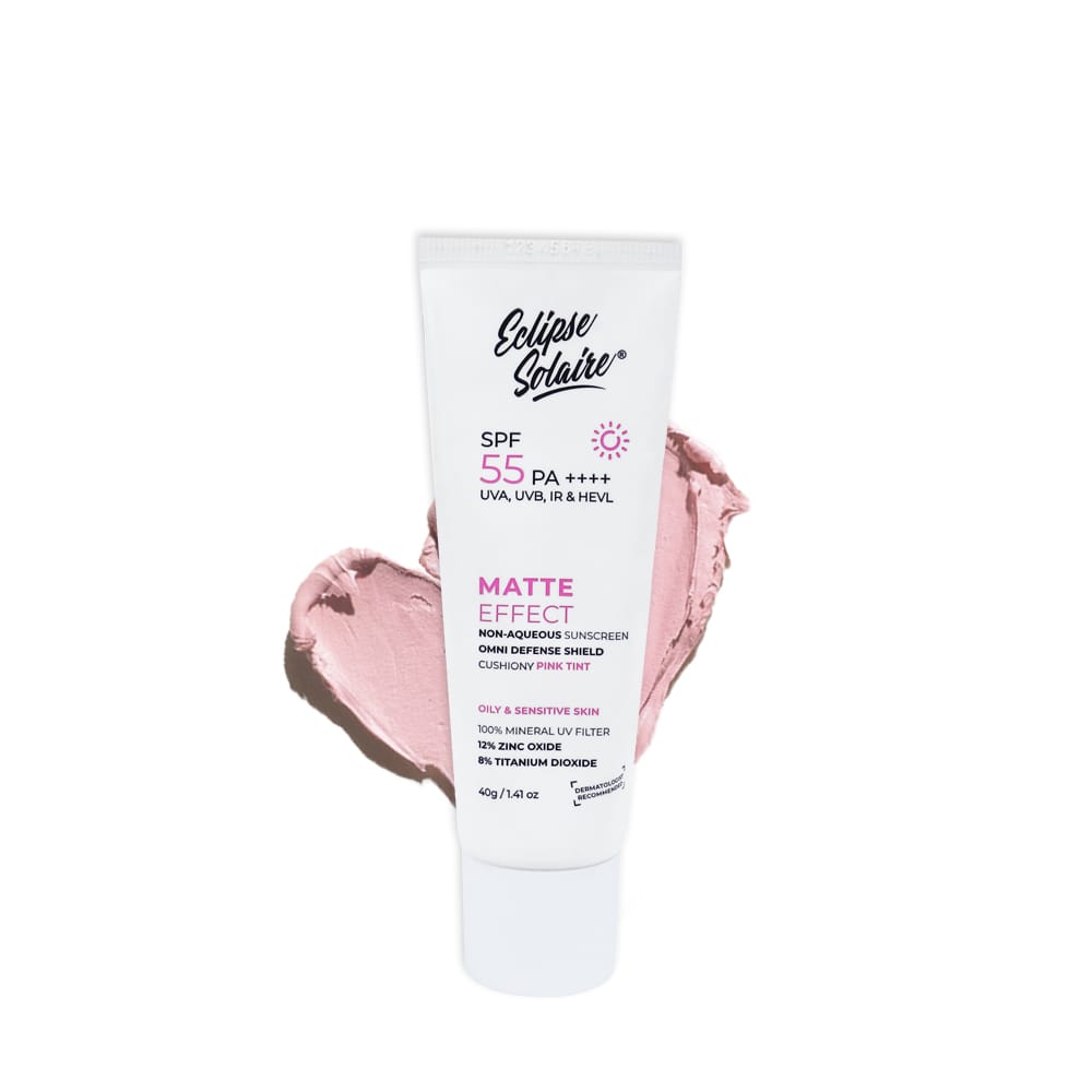Eclipse Solaire Matte Effect Sunscreen SPF 55 PA++++, No White Cast, for Acne Prone, Oily & Sensitive Skin