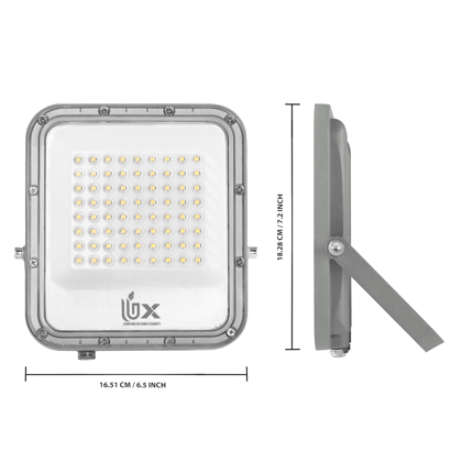 UBX 50W LED Flood Light Cool White IP66 Waterproof Outdoor Halogen Focus Light | Wide Beam Angle Floodlight for Garage, Parking, Playground, Shop, Warehouse, Garden | 2 Years Warranty- Pack of 1