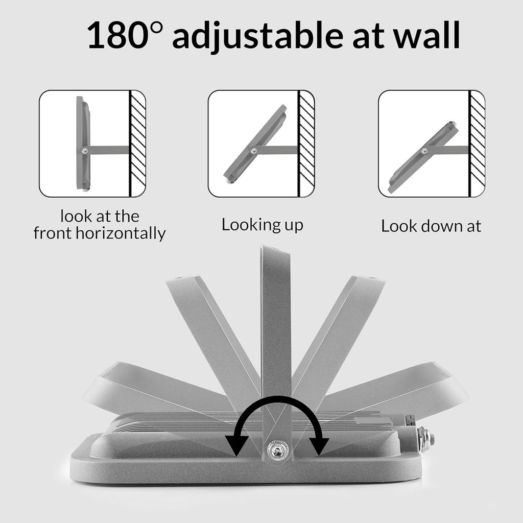 UBX 50W LED Flood Light Cool White IP66 Waterproof Outdoor Halogen Focus Light | Wide Beam Angle Floodlight for Garage, Parking, Playground, Shop, Warehouse, Garden | 2 Years Warranty- Pack of 1