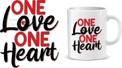 One Love One Heart Mug - Heartwarming Gift One Love One Heart Mug - Heartwarming Gift