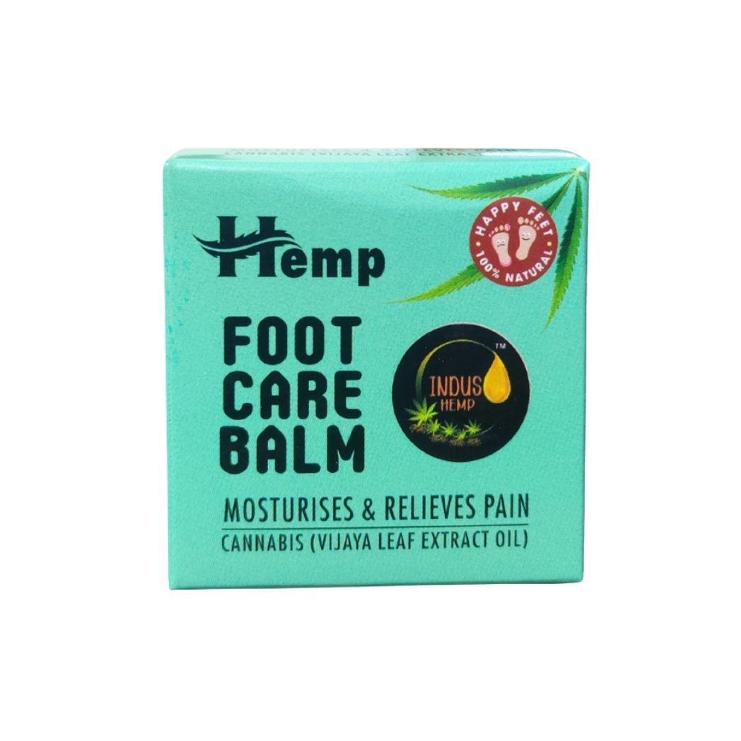 INDUS HEMP FOOT CARE BALM| MOISTURISES & RELIEVES PAIN | CANNABIS VIJAYA LEAF EXTRACT OIL