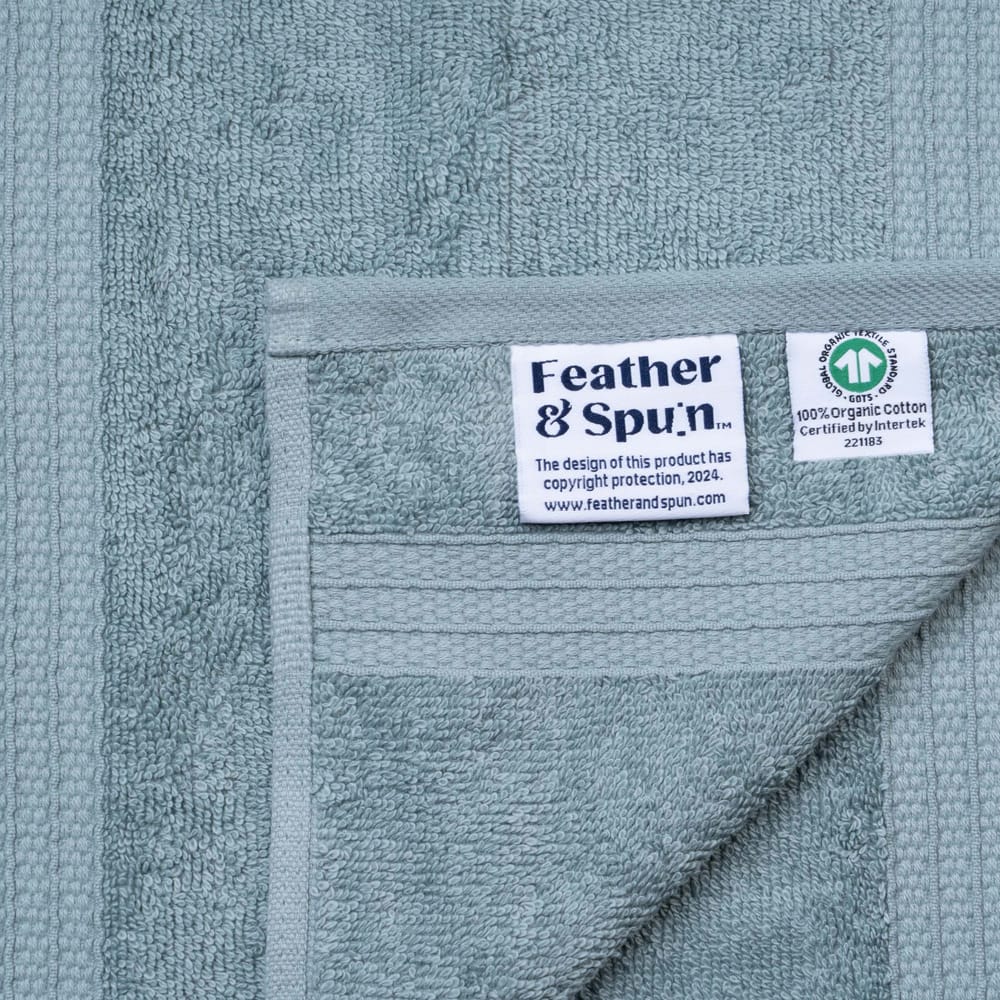 Latest Men Feather & Spun Organic Cotton Face Towel | Lavender Fragrance | GOTS Certified | Anti