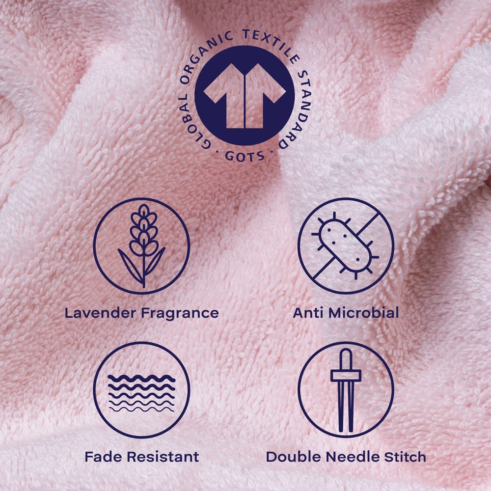 Luxurious Men Feather & Spun Organic Cotton Bath Towel | Lavender Fragrance | GOTS Certified | A