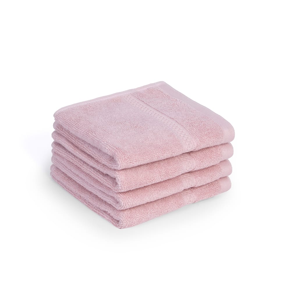 Luxurious Men Feather & Spun Bamboo Cotton Face Towel(Pack of 4) | Lavender Fragrance | Oeko-TEX