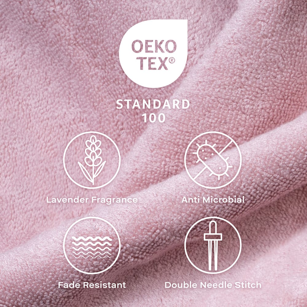 Luxurious Men Feather & Spun Bamboo Cotton Face Towel(Pack of 4) | Lavender Fragrance | Oeko-TEX