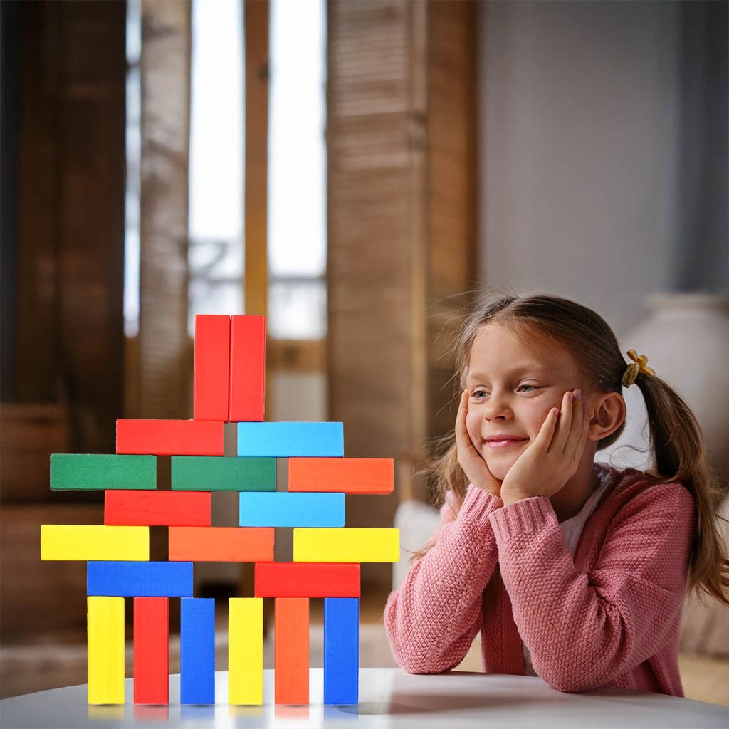 Wooden Rainbow Stacker | Wooden Stacking Toys | Wooden Building blocks | Zinga Block | Wooden Block Set | Wooden Stacking Blocks | Montessori Stacking Toys | Wooden Rainbow Toy | Wooden Toy Blocks