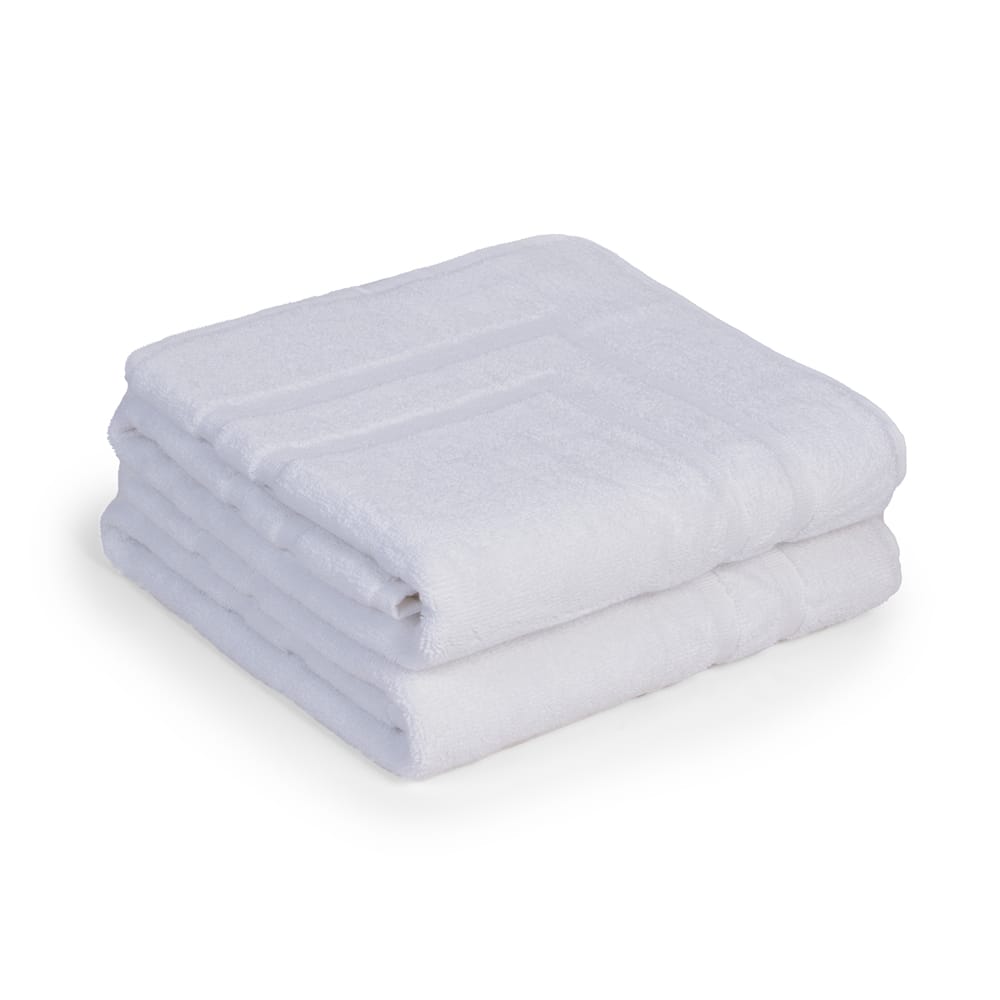 Feather & Spun Bath Mat (Pack of 2) | Lavender Fragrance | Oeko-TEX® Standard 100 | Anti Microbial | Fade Resistant | Double Needle Stitch | 100% Cotton - 791 GSM - 58 cms x 81 cms (Pure Snow)