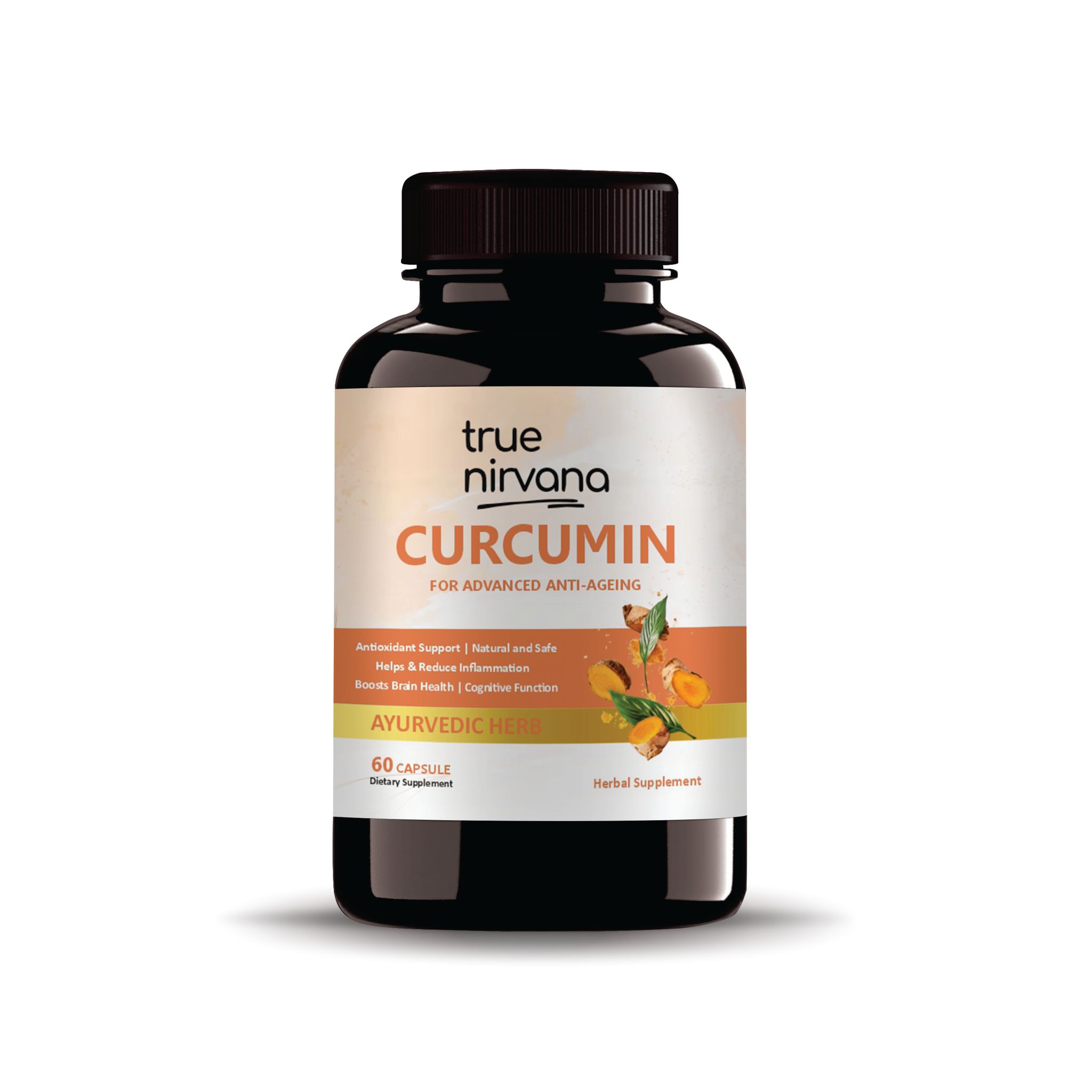 True Nirvana Curcumin Extract Veg Capsules Advanced Anti-Aging & Anti-Inflammation 60 Capsules