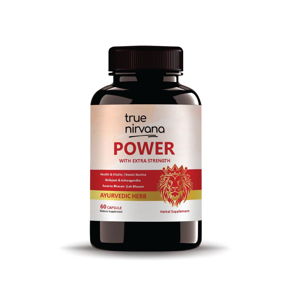 True Nirvana Power Extra Strength Veg Capsules Health and Vitality Supplement 60 Capsules