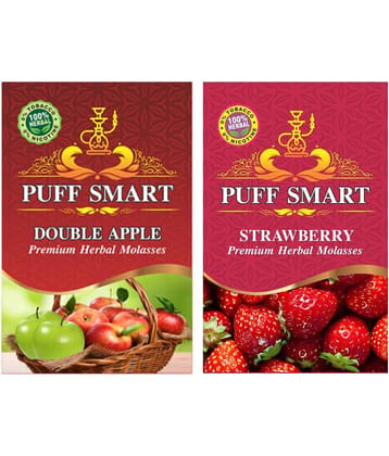 puffsmart hookah Double Apple& strawberry. pack of 2 & 50gms each.