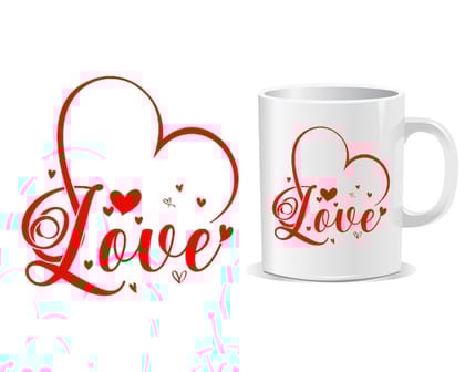 Love Mug - Heart Design - Perfect Gift for Valentine's Day Love Mug - Heart Design - Perfect Gift for Valentine's Day
