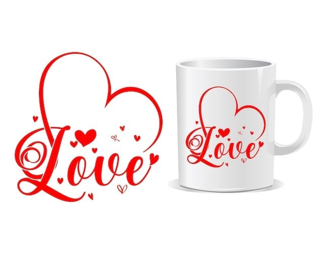 Love Mug - Heart Design - Perfect Gift for Valentine's Day