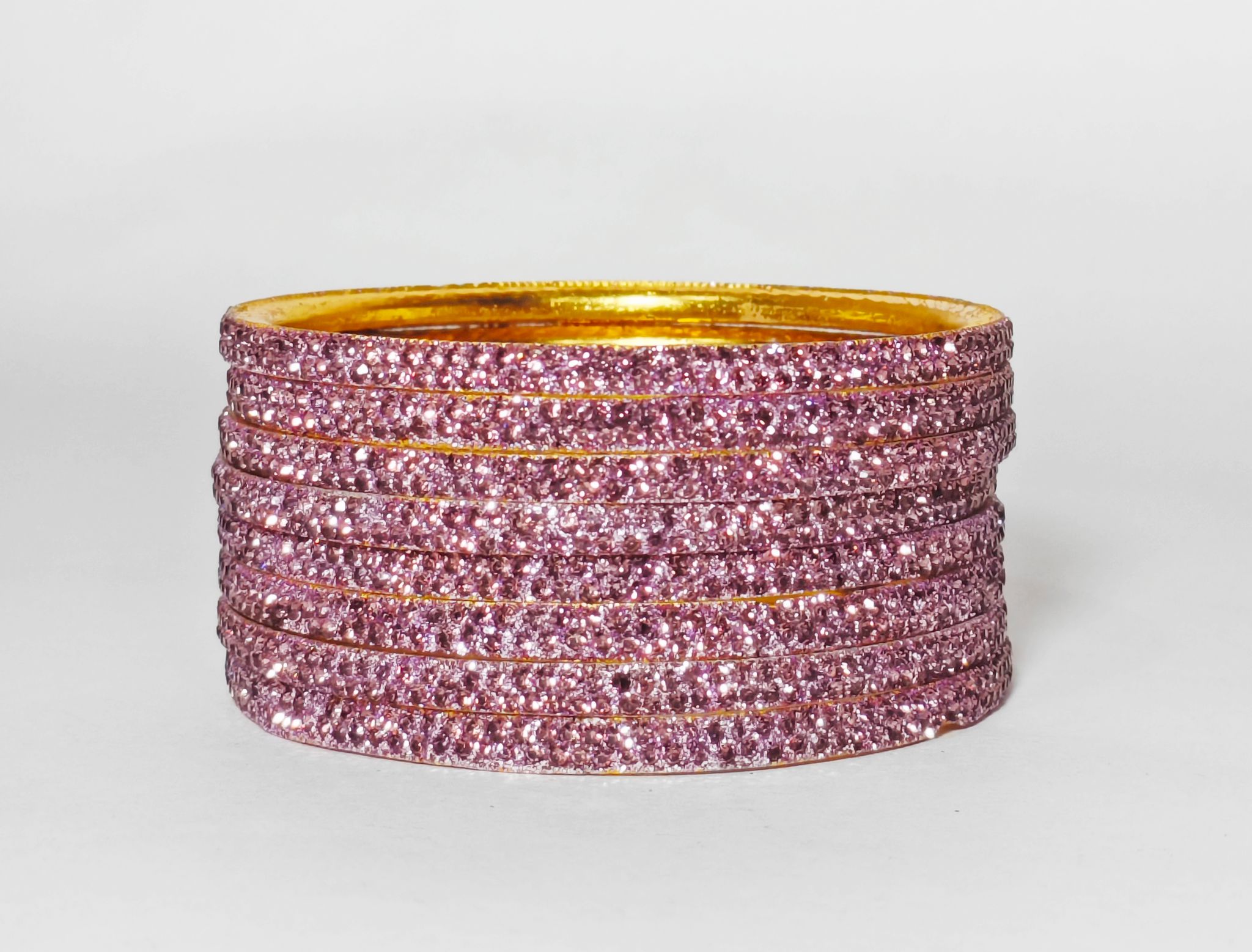 Pink Glitter Bangles - Set of Sparkling Bracelets