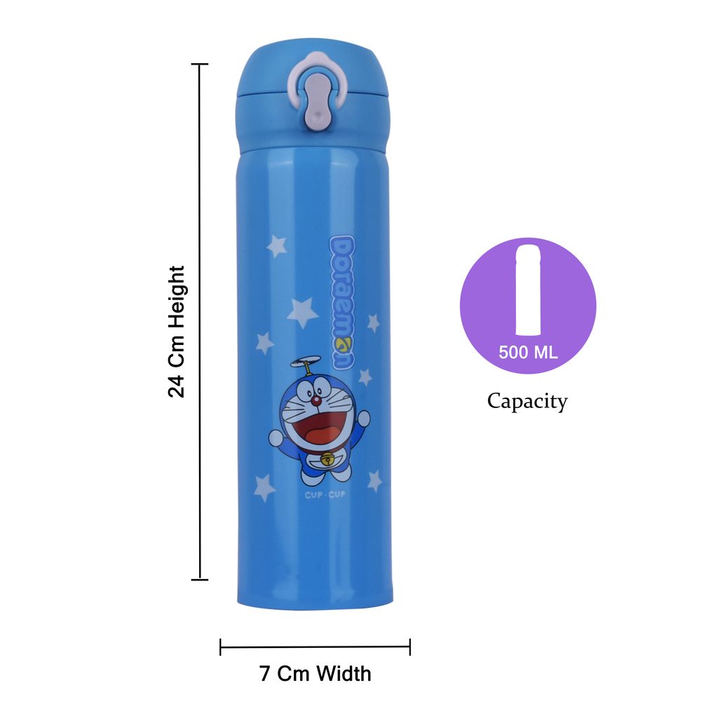 Doremon Water Bottle | Printed Doremon Bottle | Stainless Steel Water Bottle | Kids Stainless Steel Water Bottle | Insulated Water Bottle | School Kids Water Bottle | Cute Water Bottle
