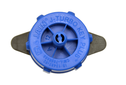  Jain Irrigation J-Turbo Key Plus Non Pressure Compensating Dripper 8.0 LPH, Blue (Pack of 100 Pcs)