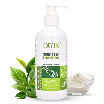 Otrix Green Tea Shampoo for Healthy Scalp & Hair Growth | Strengthens Roots, Reduces Hair Fall & Nourishes Hair | 300ml Otrix Green Tea Shampoo for Healthy Scalp & Hair Growth | Strengthens Roots, Reduces Hair Fall & Nourishes Hair | 300ml