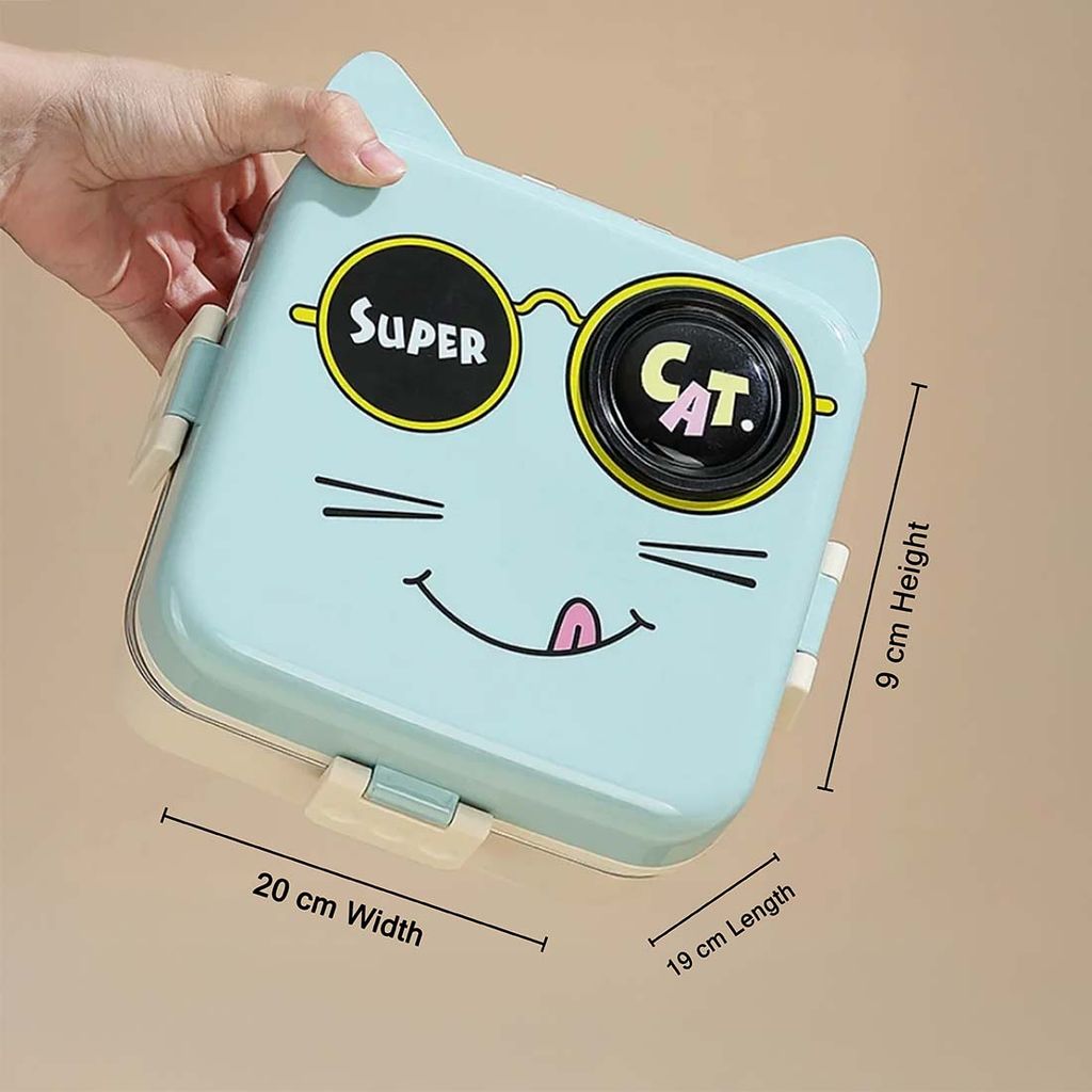 Cat Lunch Box | Cartoon Cat Lunch Box | Cat Lunch Box Amazon | Cat Lunch Kit | Cat Print Lunch Box | Cute Cat Lunch Box | Insulated Lunch Box