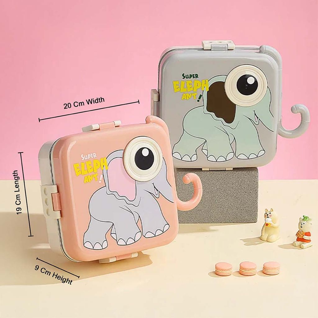 Elephant Lunch Box | Elephant Metal Lunch Box | Elephant Metal Lunch Box | Insulated Lunch Box | Children's Lunch Box | Kids Lunch Box | School Kids Lunch Box