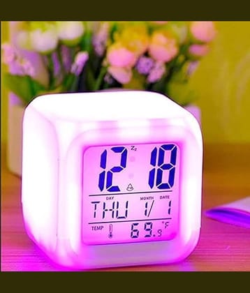 Kalos Digital Plastic Square Table Clock - Pack of 1