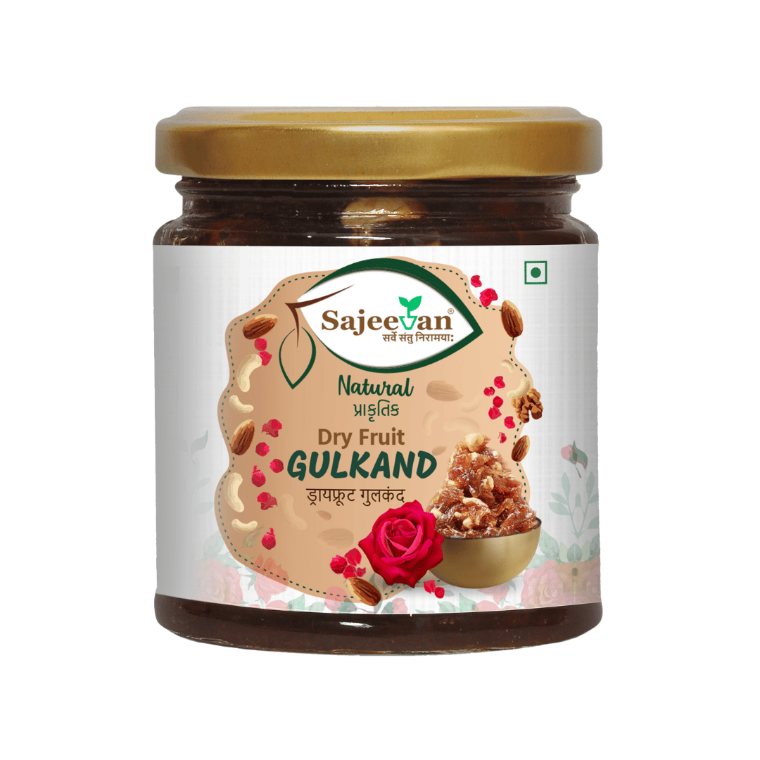 Dry Fruit Gulkand | Natural & Sun-Dried | Nature’s Coolant | Chaitri Roses & Dry Fruits | Dry - Fruit Jam | Organic & Sun - Cooked Damask Rose Preserve | 250gm