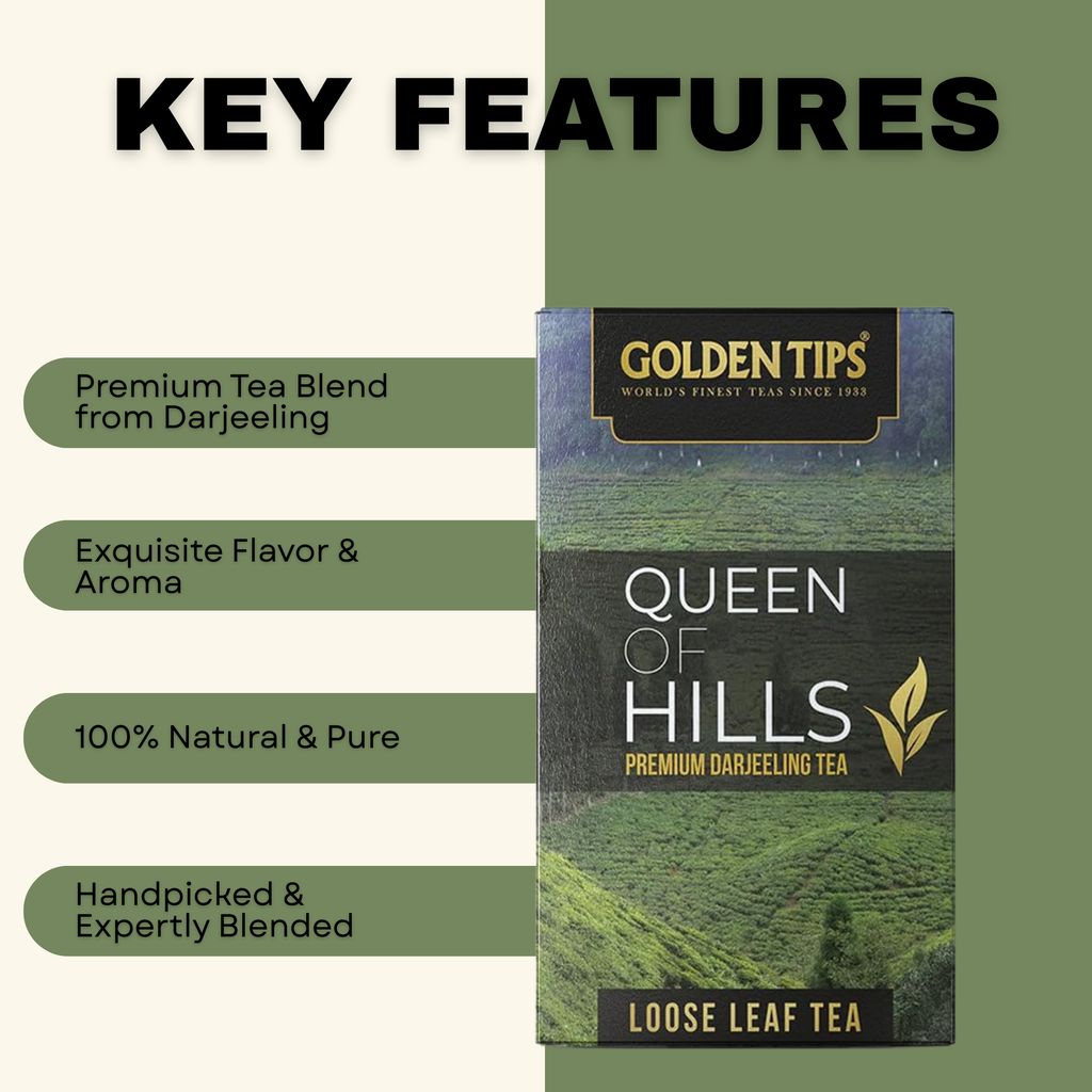 Golden Tips Queen of Hills Loose Leaves Tea (100 gm - 50 cups)